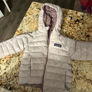 Patagonia Lavender Hooded Puffer Jacket